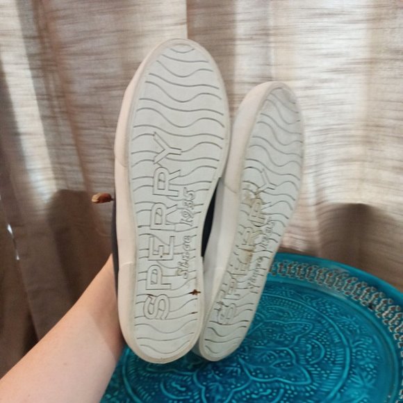 Women's Sperry Topsider Canvas Blue Pier View Sneakers 10M - Picture 5 of 7